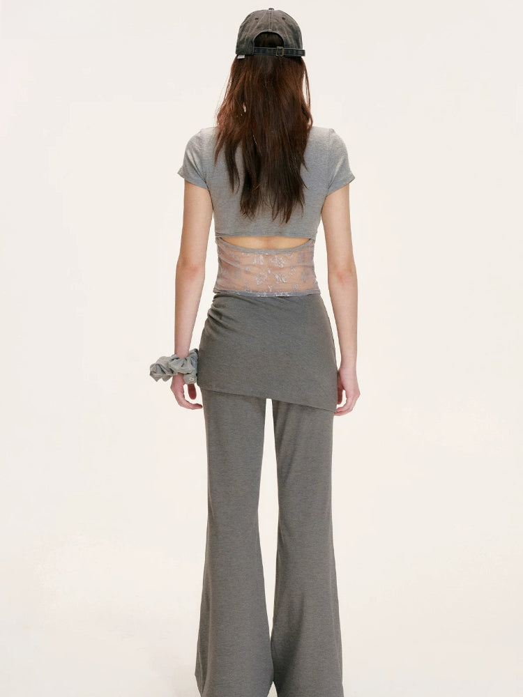 Modal Wrap Flare Pants