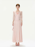 Floral Lace Cape Dress