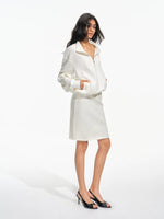 Asymmetric Knit A Line Mini Skirt