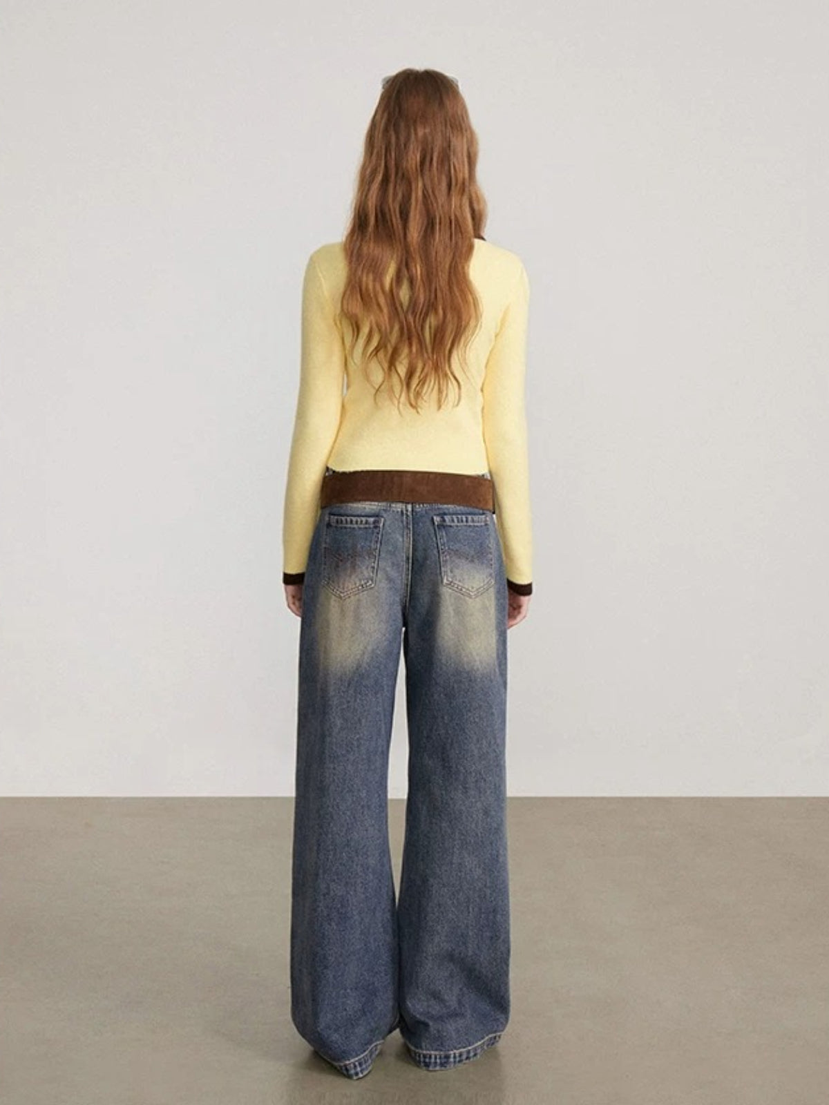 Layered Faux Two-Piece Knit Sweater