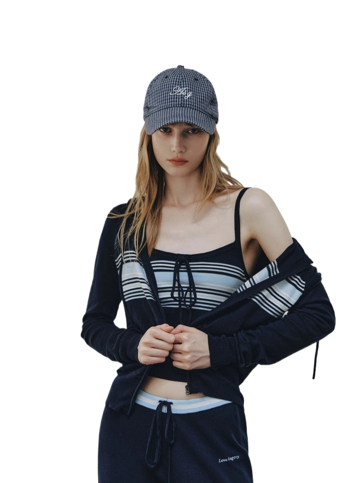 Striped Knit Three Piece Set