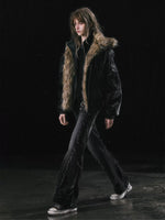 Detachable Fur Leather Jacket