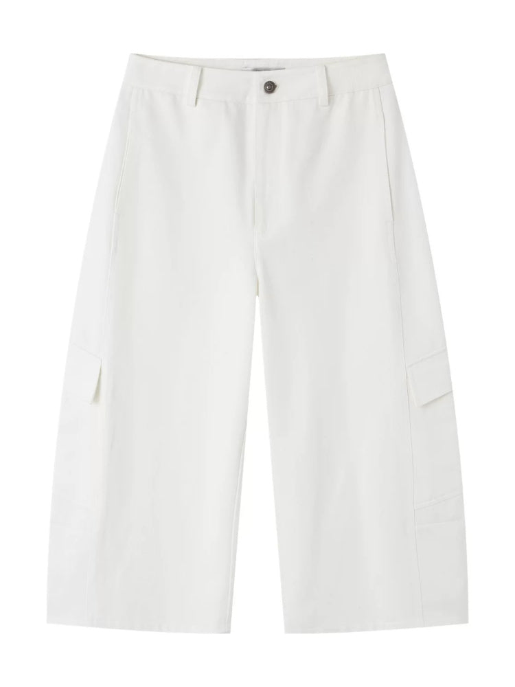 Workwear Casual Cropped Denim Pants