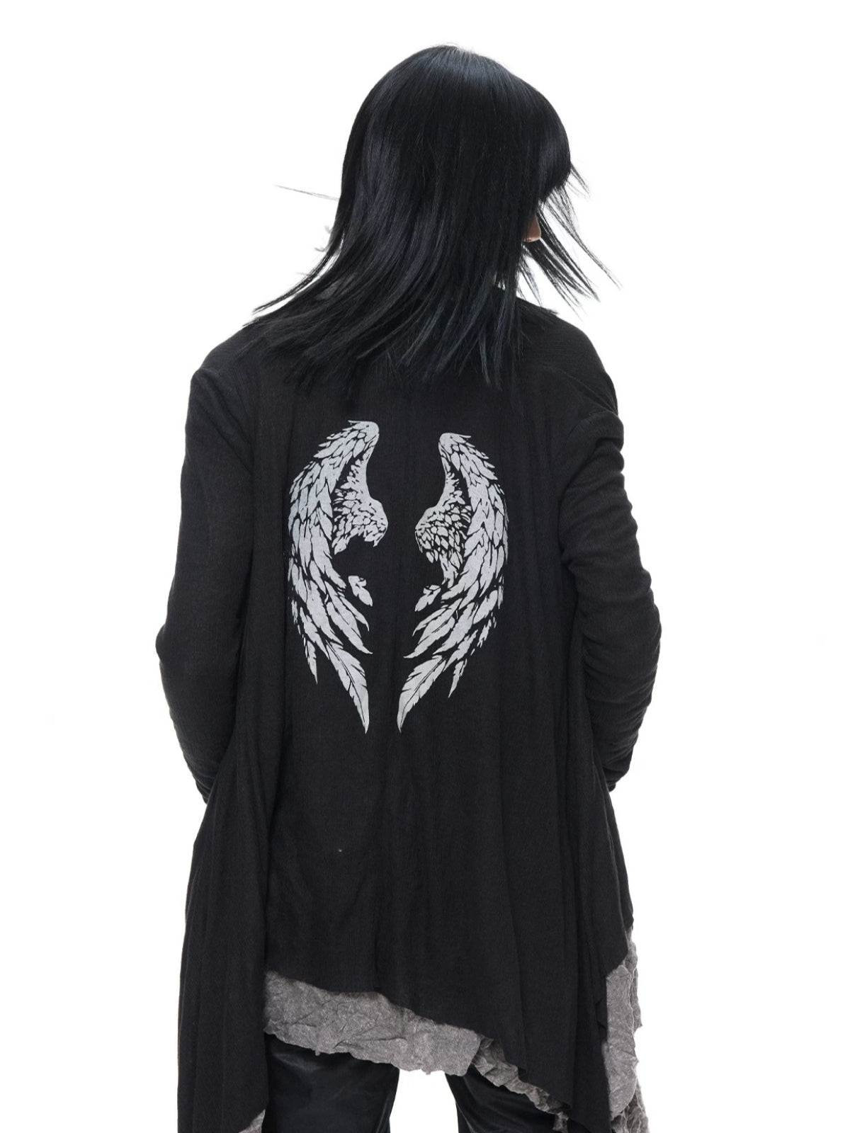 Reversible Wing Print Cardigan