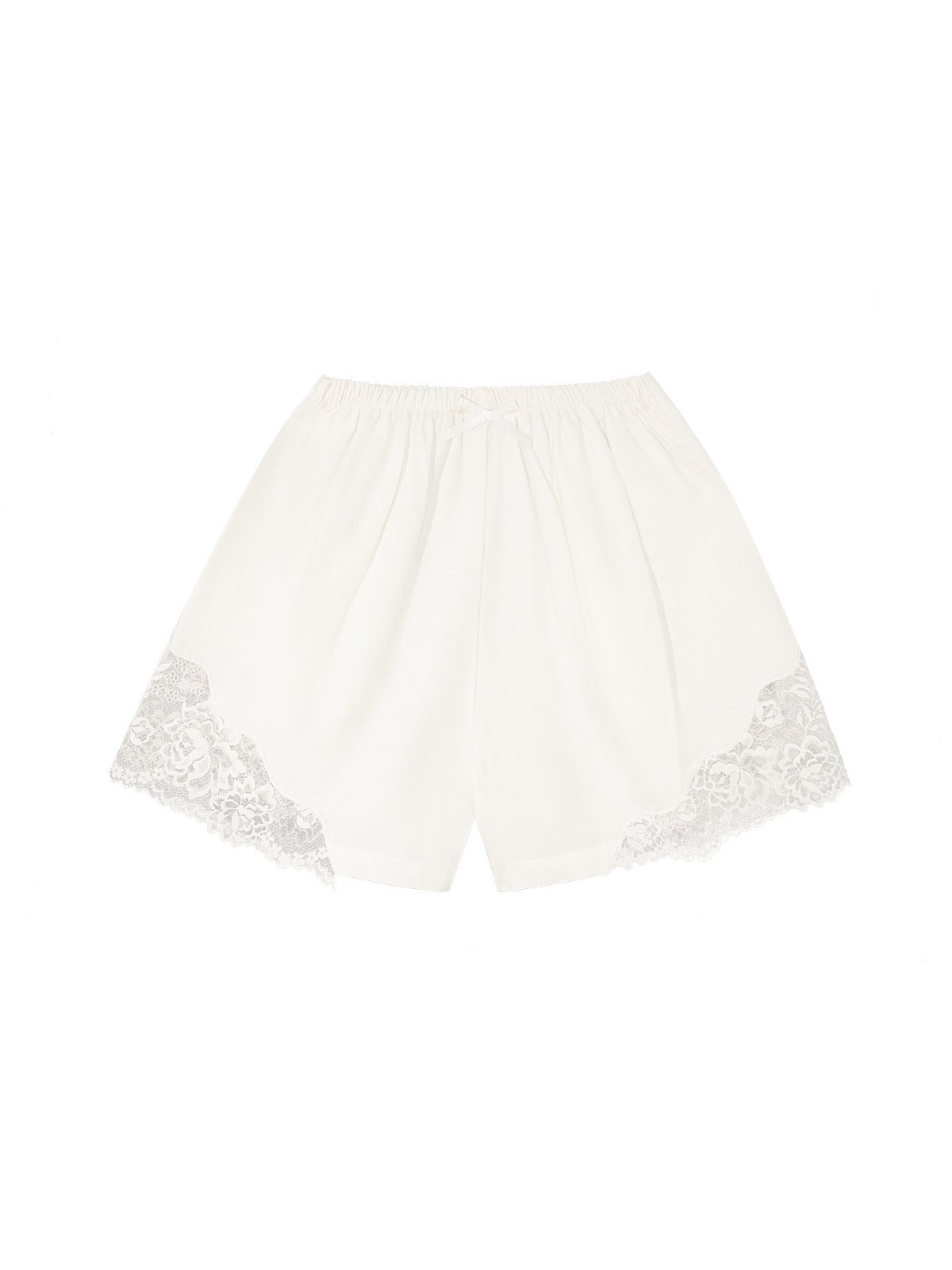 Lace Trim Cotton Shorts