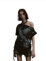 Printed Off Shoulder Tee