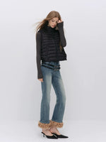 Contrast Quilted Down Vest