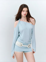 Twisted Shoulder Shorts Set