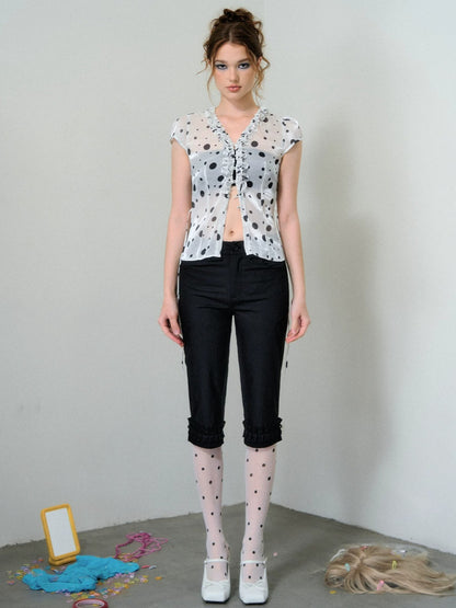 Polka Dot Chiffon Blouse