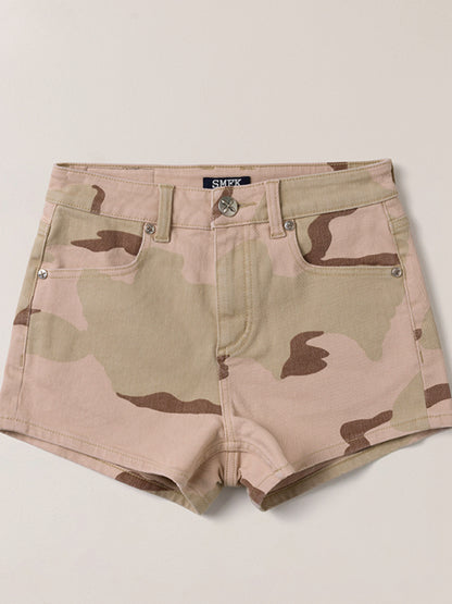 Compass Dancer Denim Flat Shorts Desert Camouflage