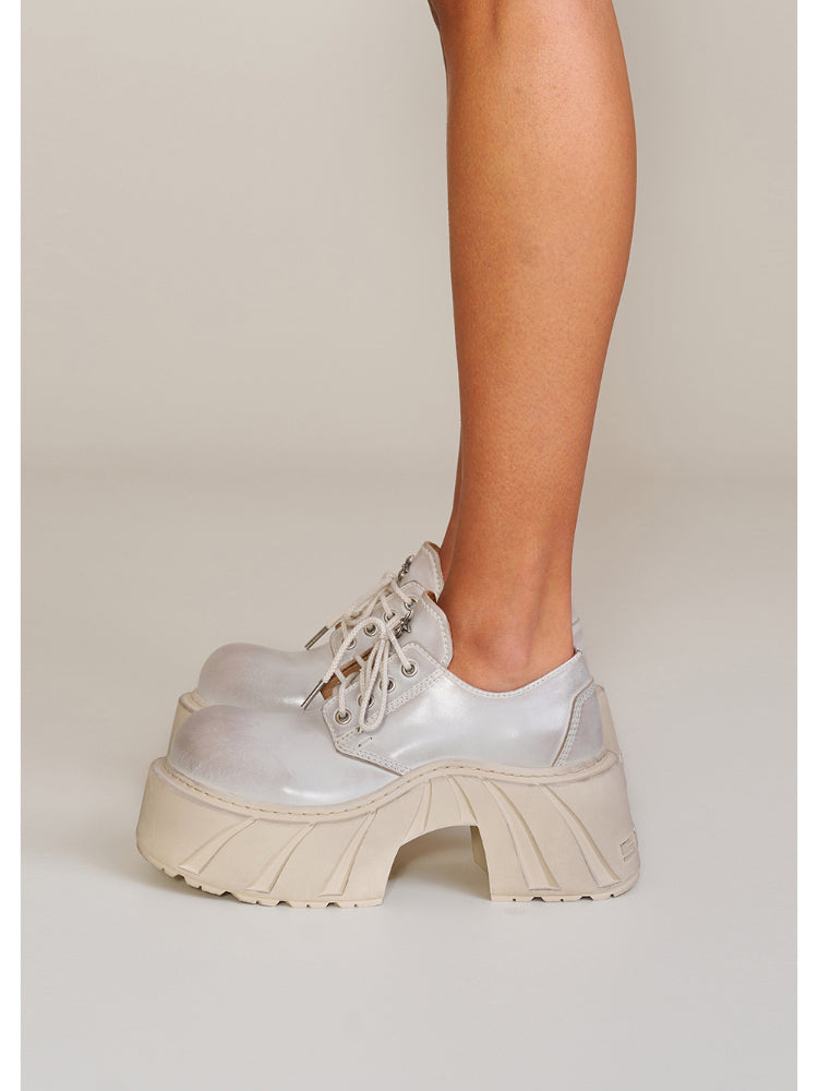 Future Mirage Leather High Heel Derby Snow Mountain