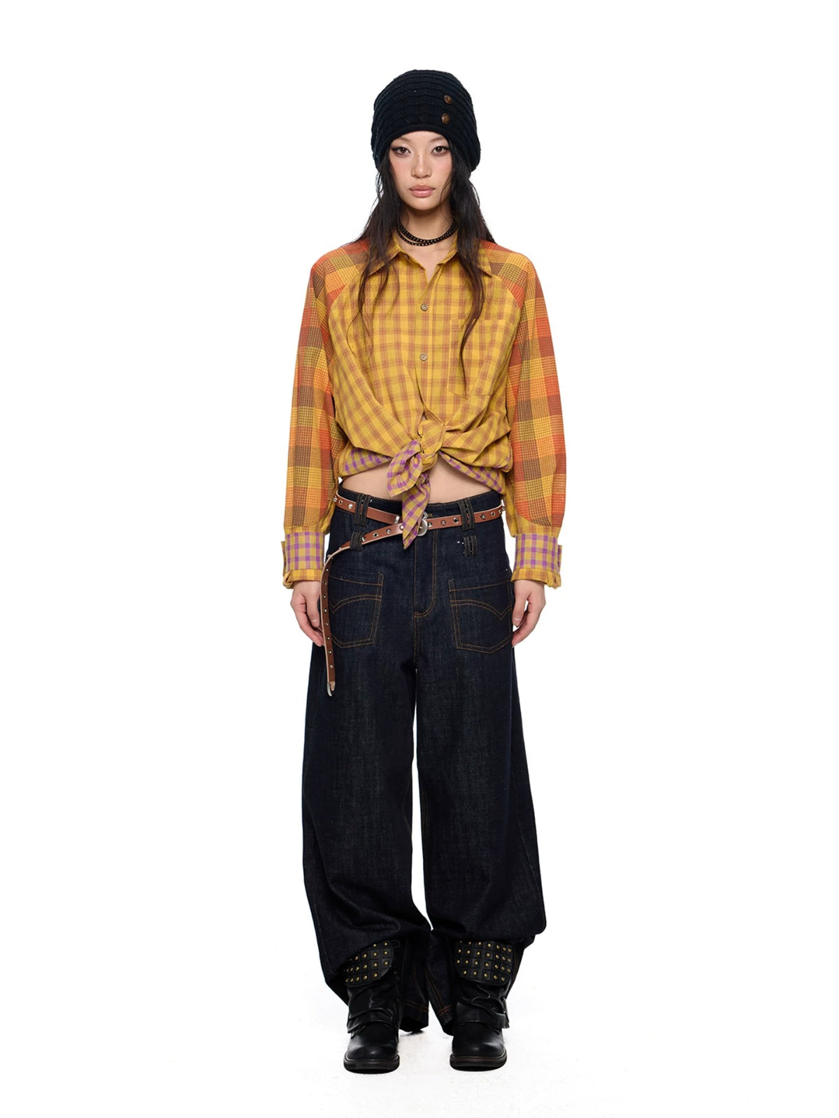 Dopamine Plaid Oversized Shirt
