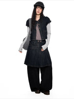 Puff Sleeve Denim Set