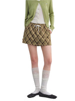 Plaid Tie Waist skirt