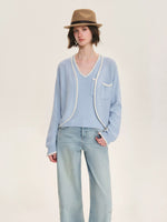 Braided Trim Cardigan & Vest Set