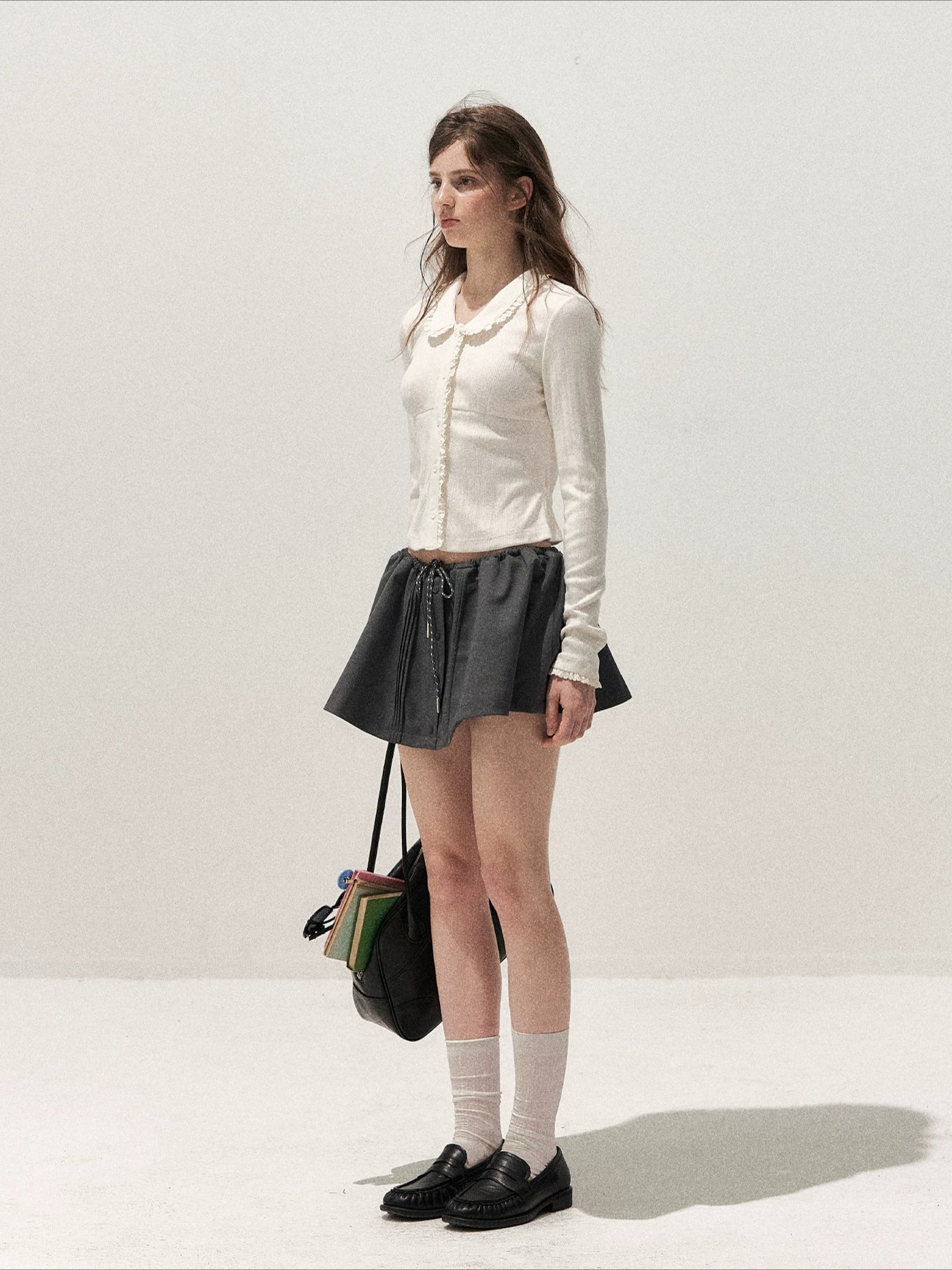 Peter Pan Collar Knit Top