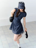 Embroidered Bow Dress