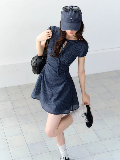 Embroidered Bow Dress