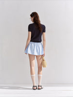 Ruffle Drawstring Mini Skirt