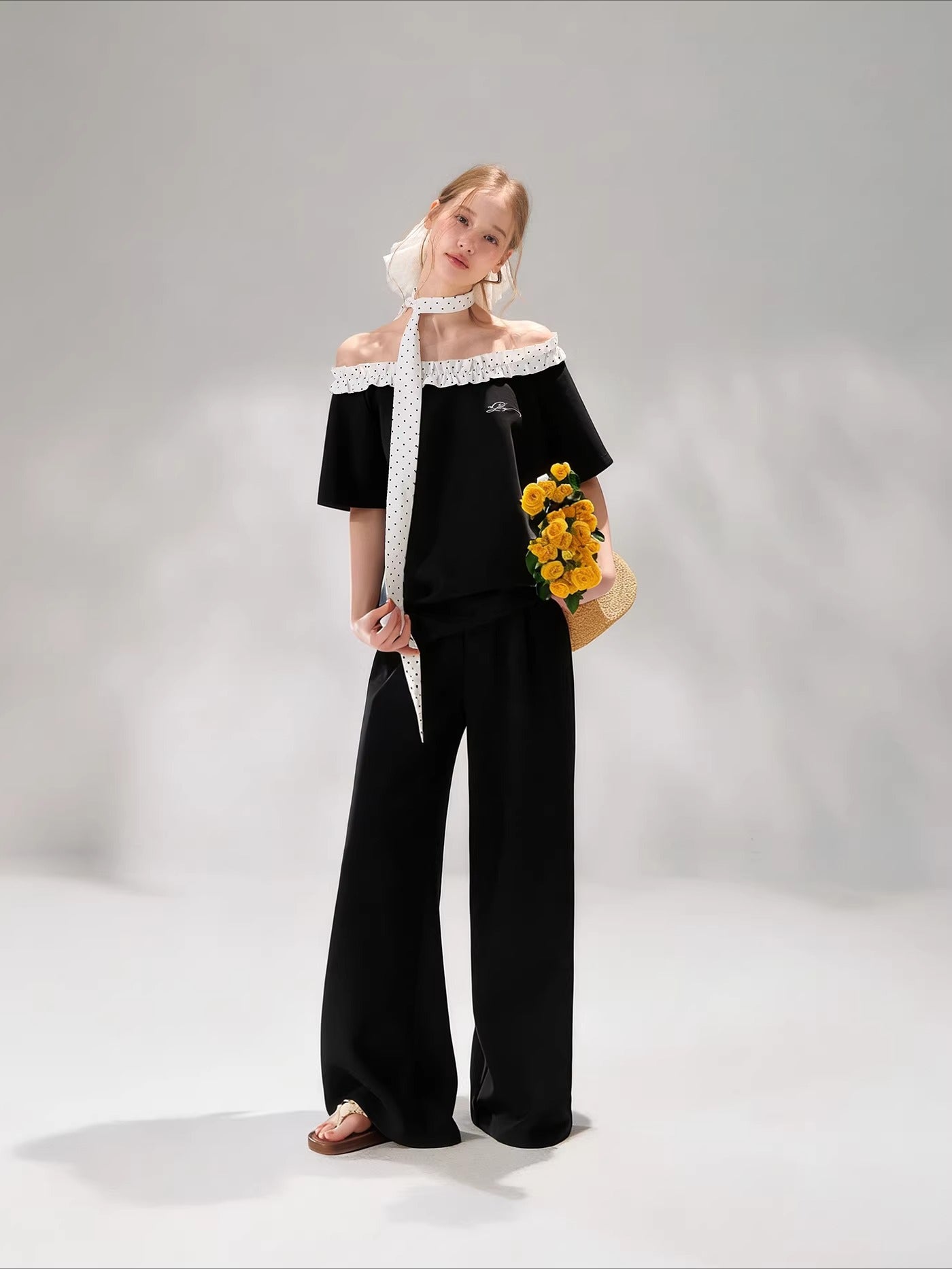Polka Dot Asymmetric Top Set