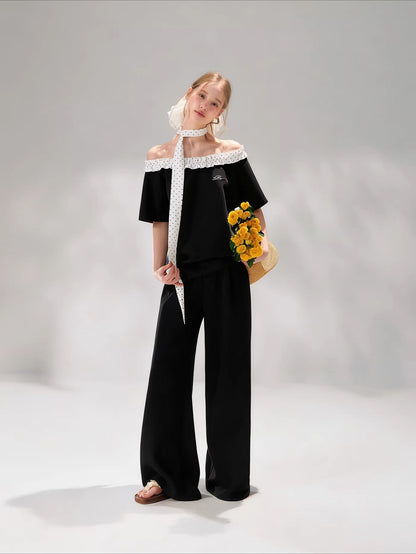 Polka Dot Asymmetric Top Set