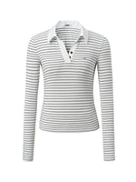 Vintage Slim Fit Black & White Striped T-shirt