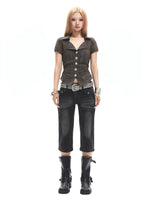 Brown Collared Waist Shirt