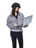 Maillard Cropped Down Puffer Jacket