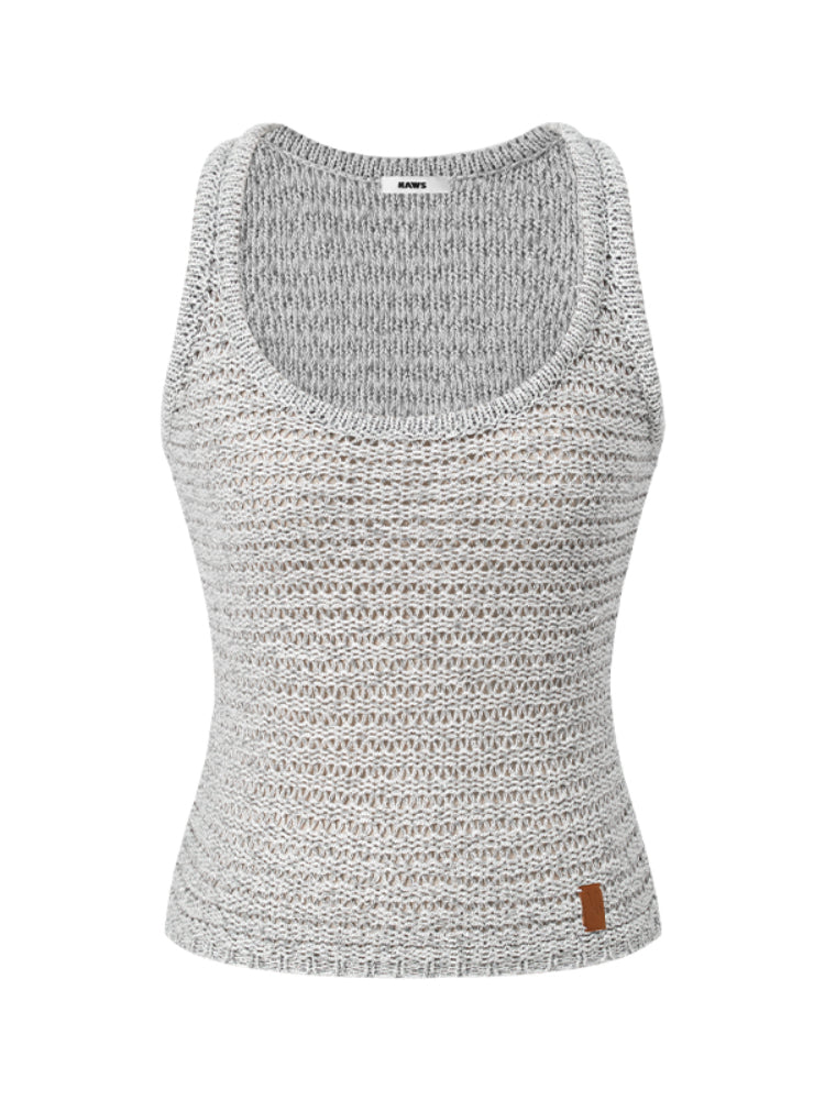 Knitted Hollow -Out Sling Vest