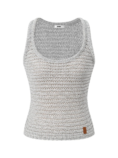Knitted Hollow -Out Sling Vest