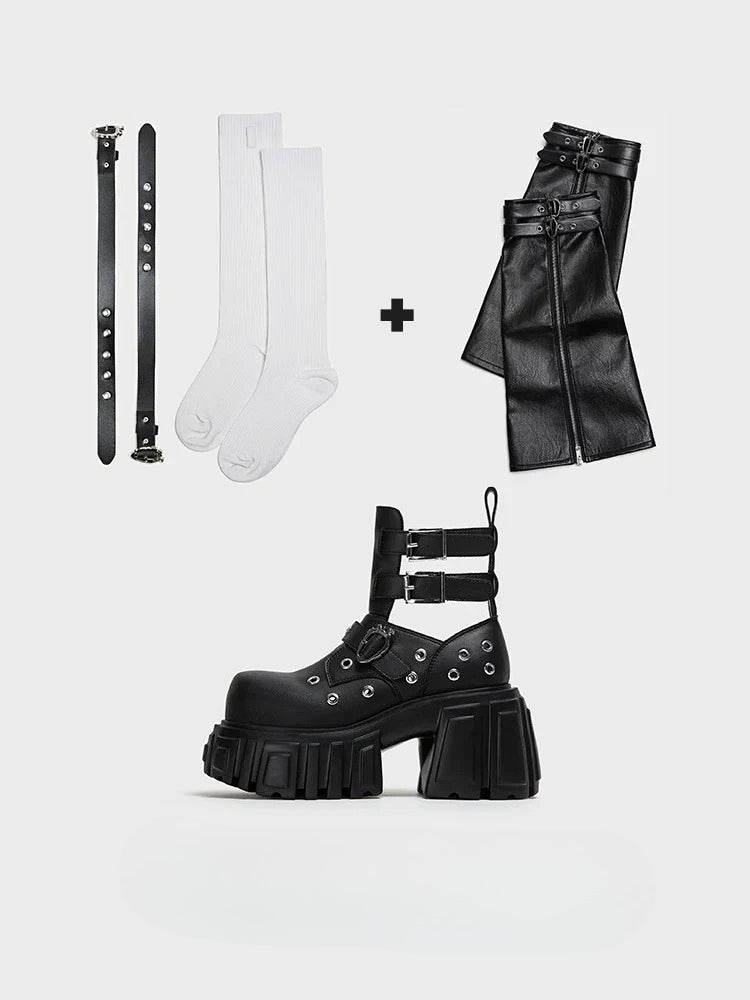 Chunky Roman Platform Boots