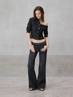 Asymmetrical Denim Shirt