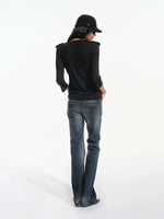 Low Rise Flare Jeans