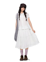 Polka Dot Collar Shirt & Skirt Set