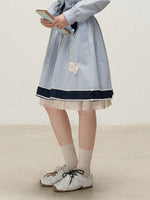 Plaid Shirt Skirt Set