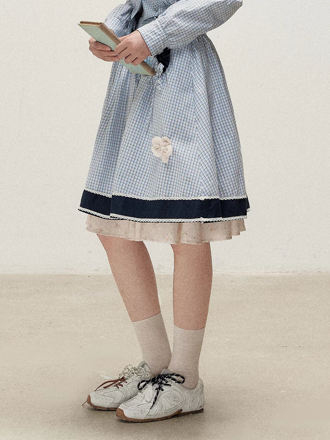 Plaid Shirt Skirt Set