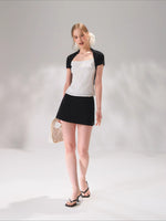 Side Slit A-line Skort