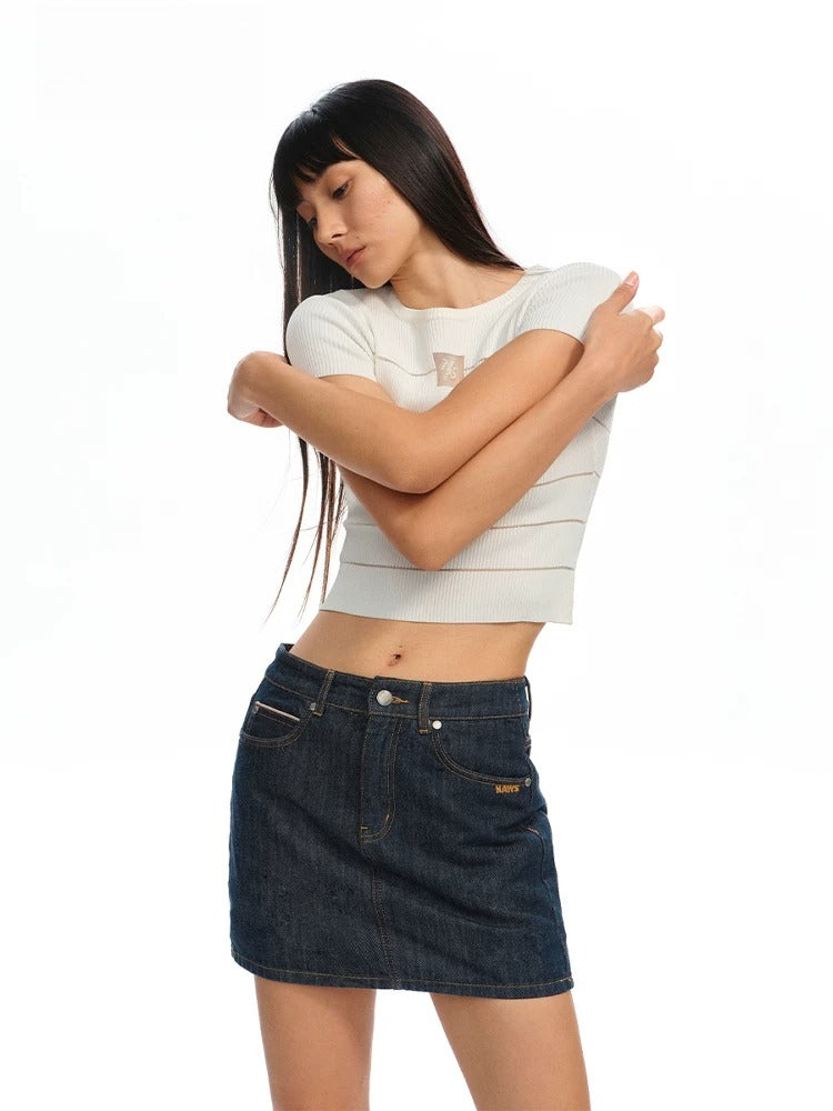 Retro Selvedge Denim Skirt