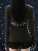 Brown Fair Isle Cardigan Set