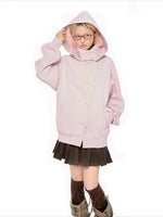 Hooded Button Jacket