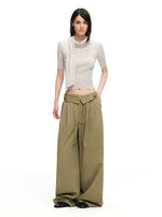 Scarf Sleeve Knit Top