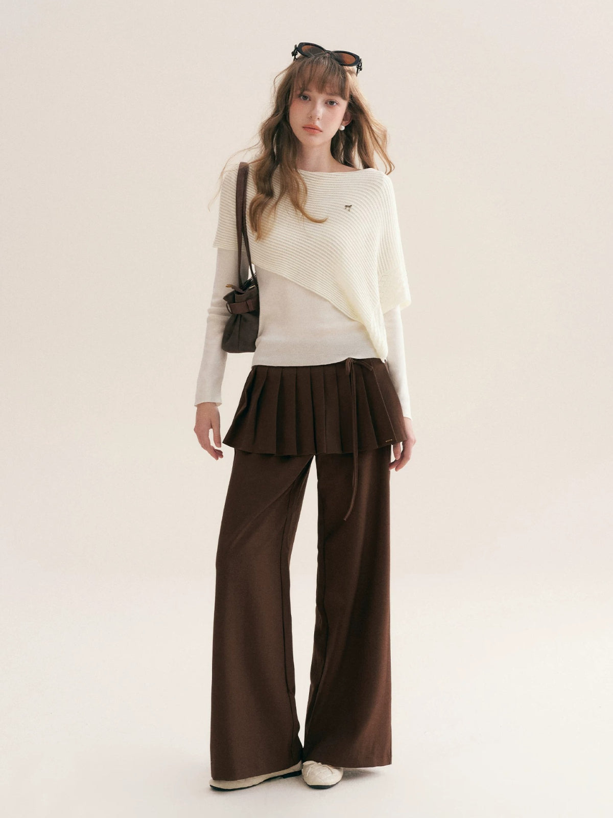 Pleated Wide Leg Pants