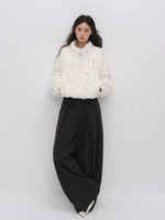 Faux Fur Stand Collar Coat