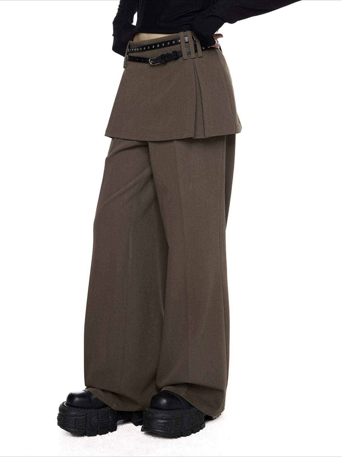 Layered Straight Pants