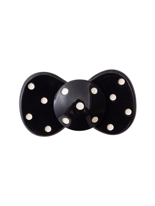 Retro Polka Bow Hair Clip
