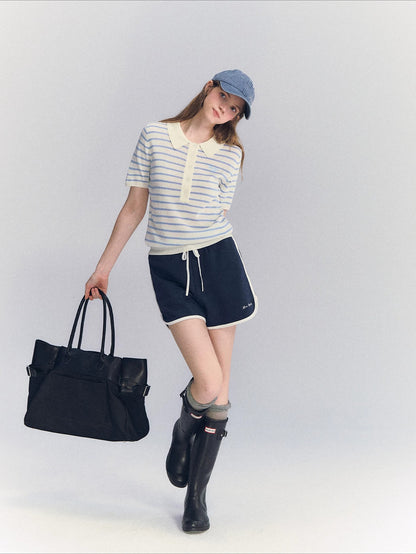 Contrast Trim Shorts
