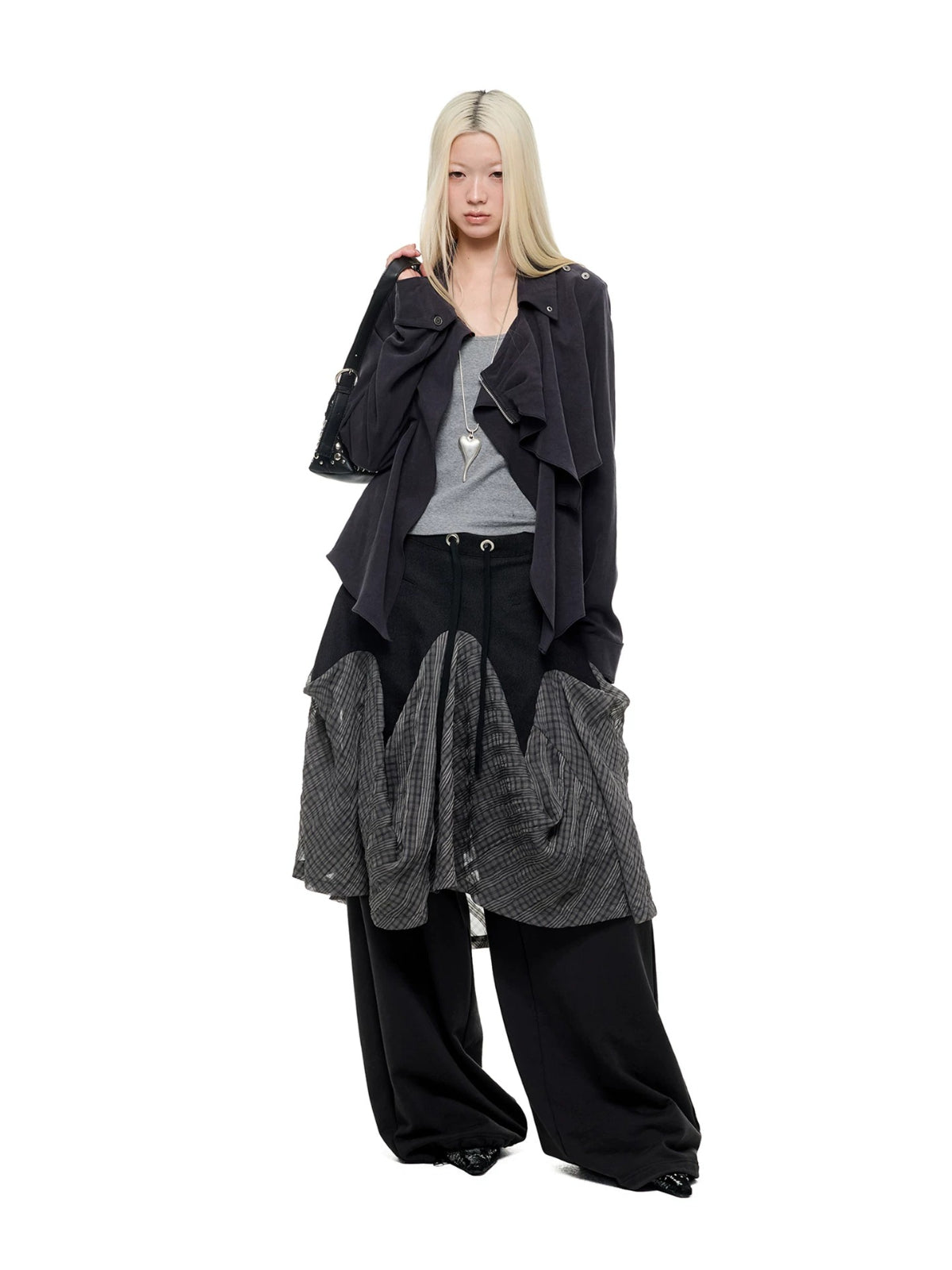 Korean Asymmetric Collar Shirt