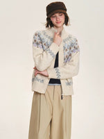 Vintage Fair Isle Zip Cardigan