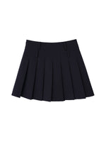 Asymmetric Waist Pleated A-Line Skirt