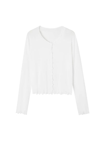 Mercerized Cotton Cardigan